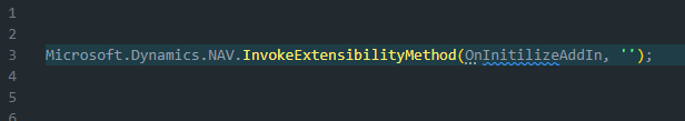 JavaScript call to Microsoft.Dynamics.NAV.InvokeExtensibilityMethod raising the OnInitilizeAddIn event.