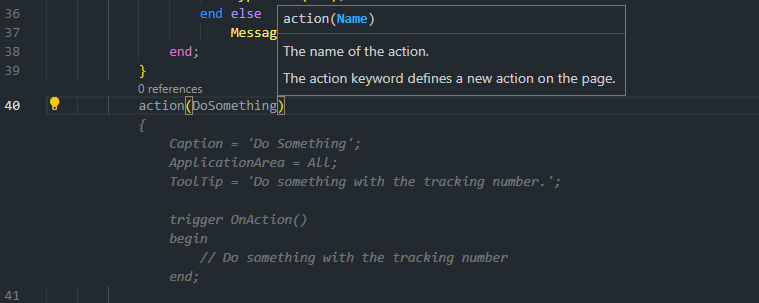 A vaguely named action called DoSomething, and the weak suggestion it produces