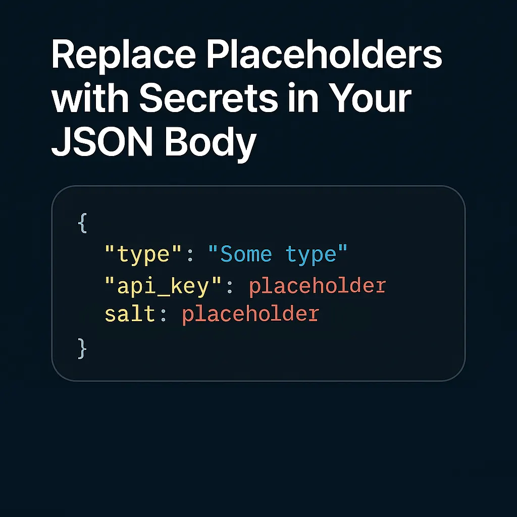 Blog title card with a lock and JSON braces icon reading Secure JSON Handling in Business Central: Introducing WriteWithSecretsTo.